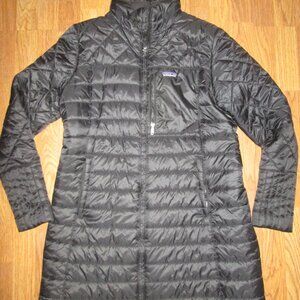 Womens PATAGONIA insulated full zip mid length puffer coat jacket sz XL